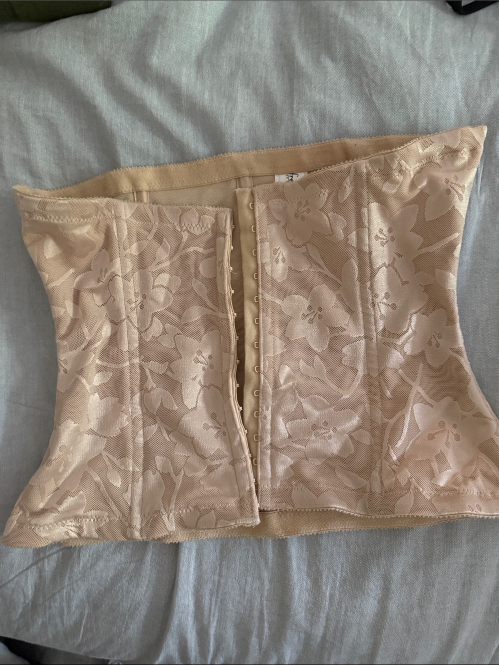 Frederick's of Hollywood Nude Floral Lace Waist Trainer